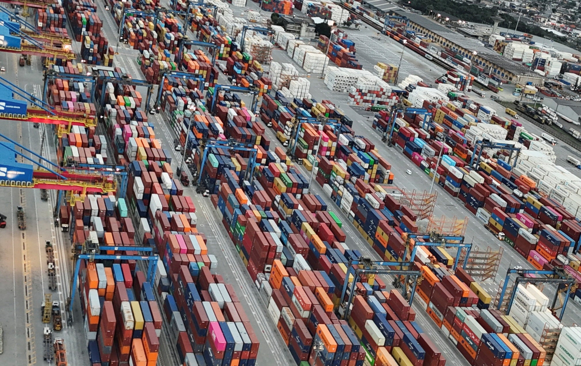 Vista aérea do Porto de Santos
