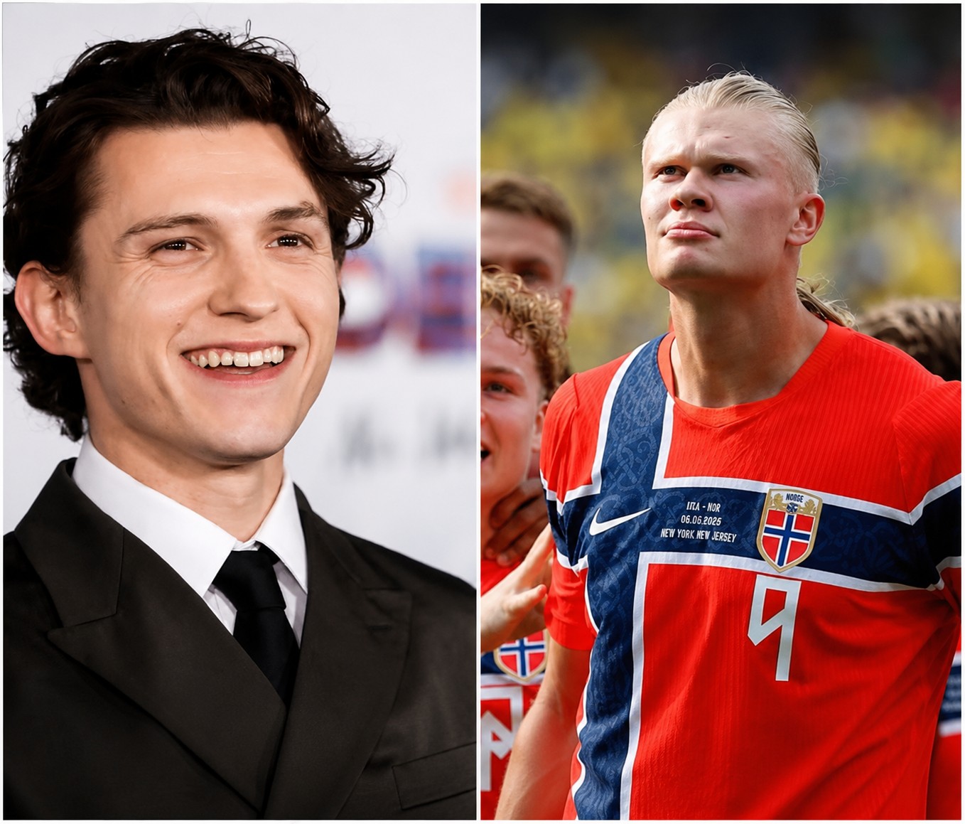 Tom Holland e Erling Haaland