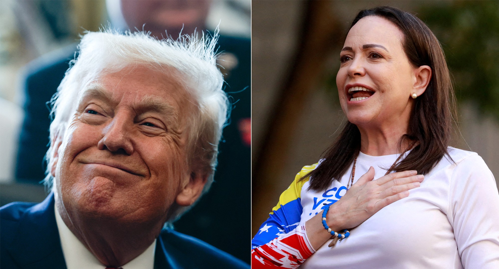 Donald Trump e María Corina Machado