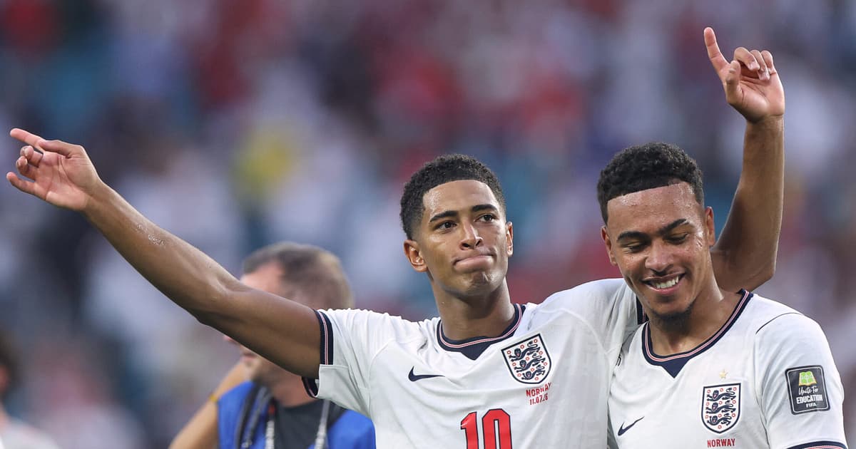Jogadores da seleção da Inglaterra em campo
