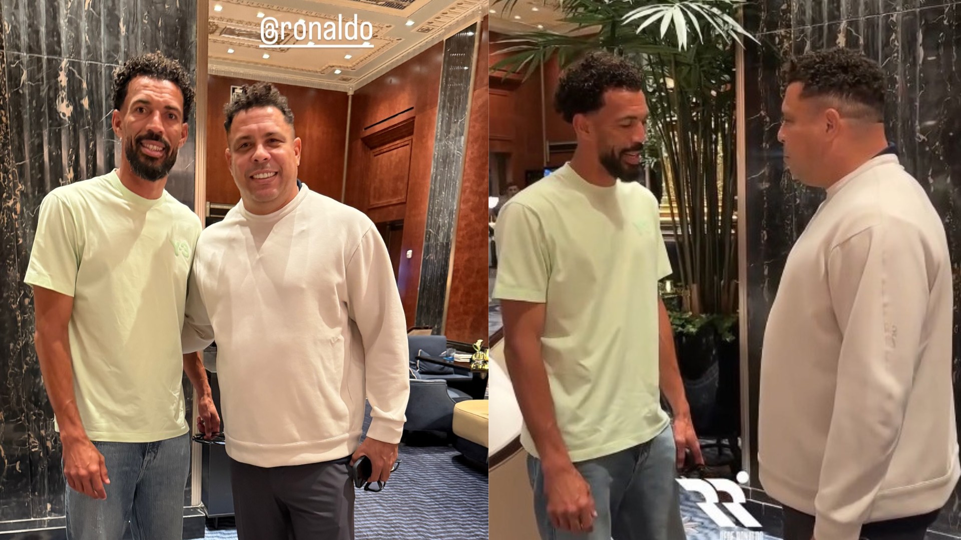 Vozinha ao lado de Ronaldo Fenômeno