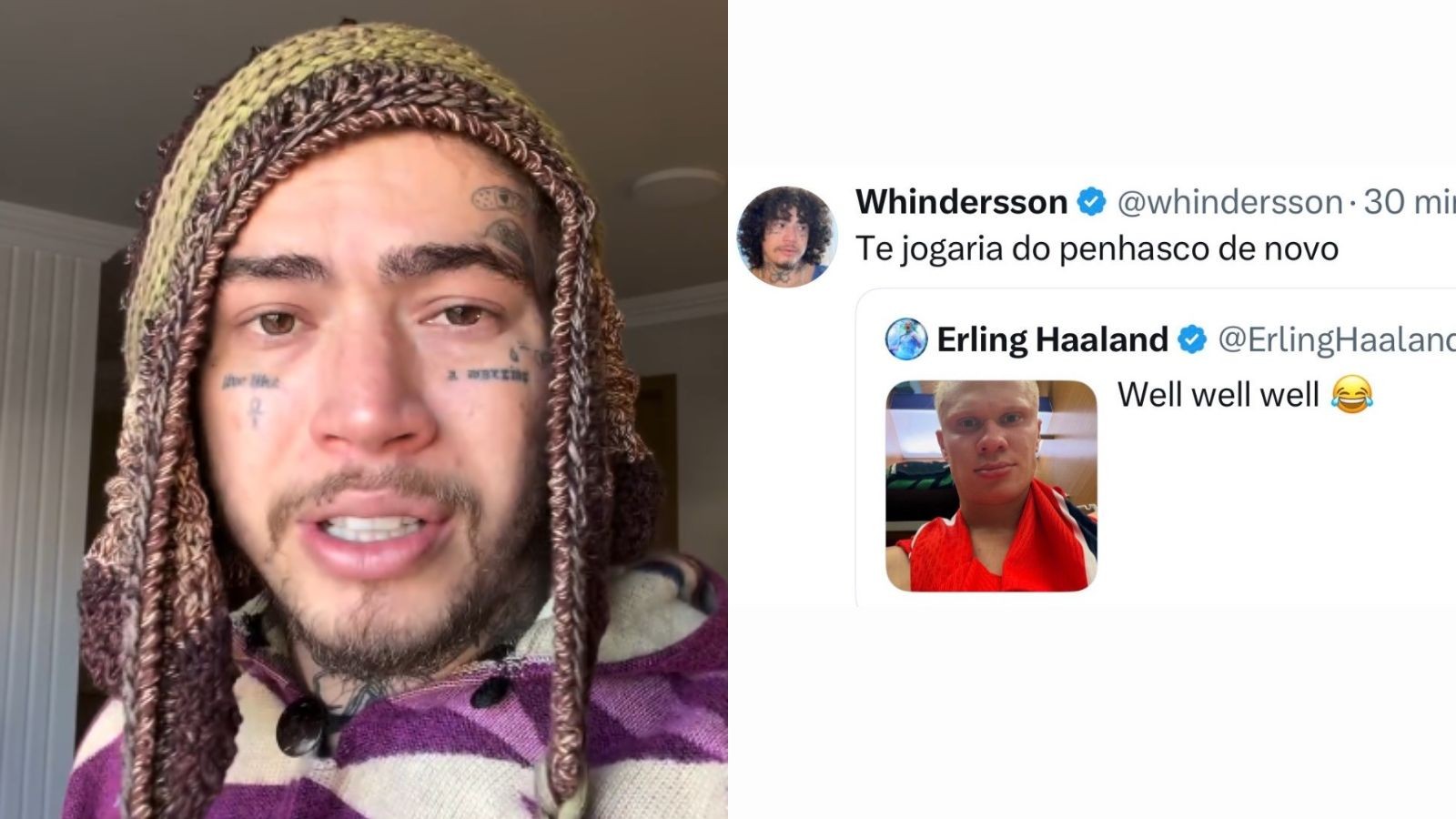 Whindersson Nunes durante vídeo publicado nas redes sociais