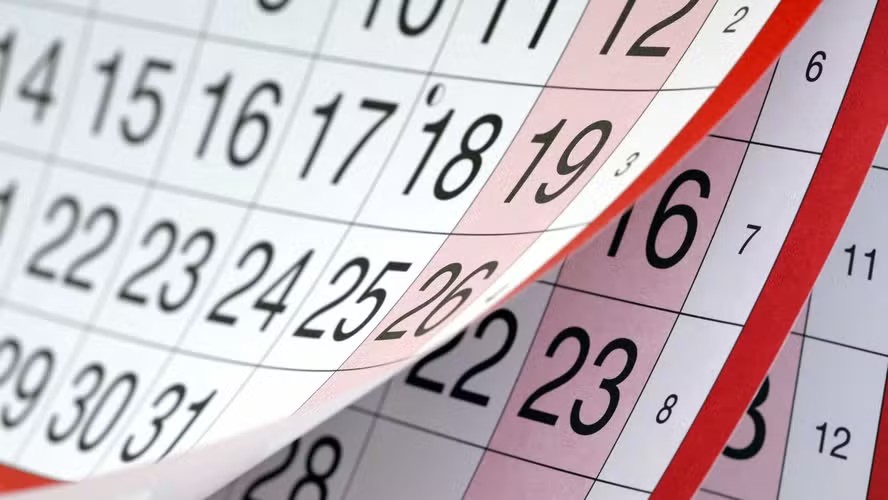 Calendário do mês de agosto