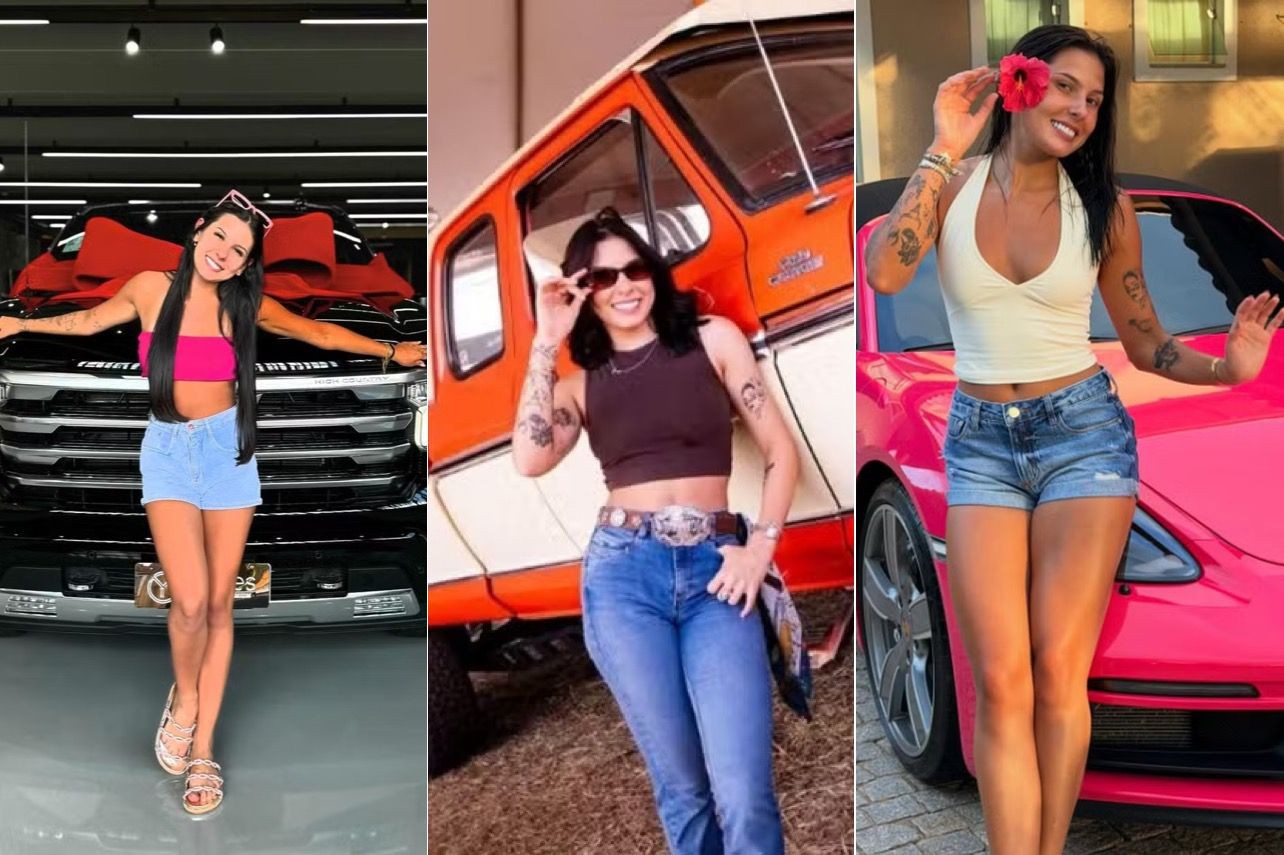 Ana Castela em veículo da coleção de carros