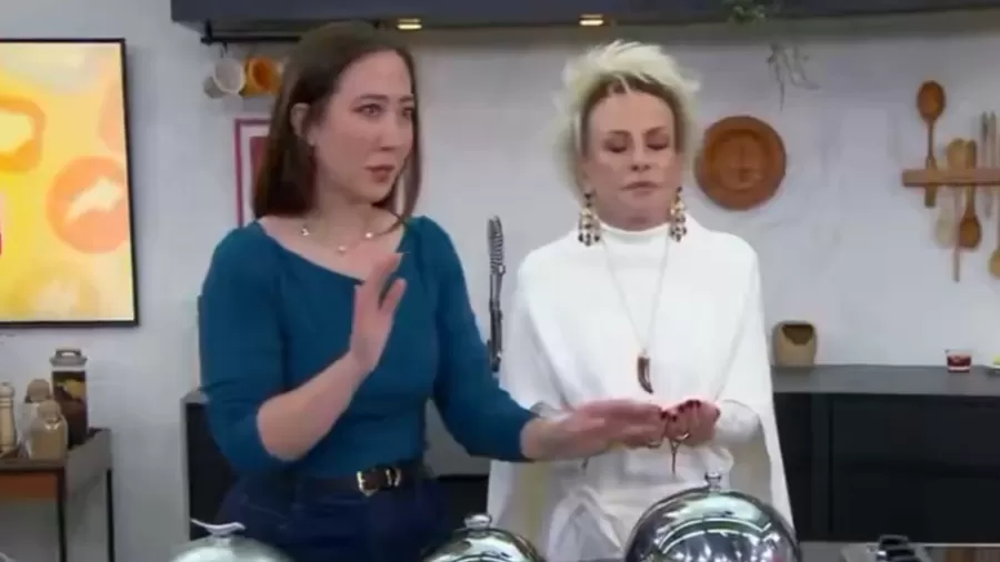 Ana Maria Braga e Juliane Massaoka no Mais Você