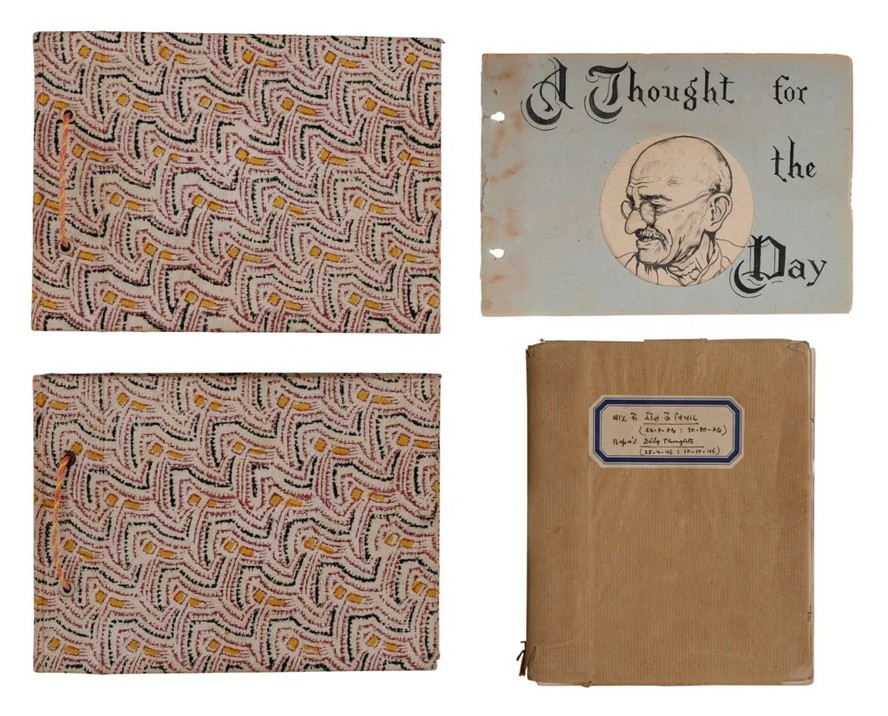 Anotações manuscritas de Mahatma Gandhi