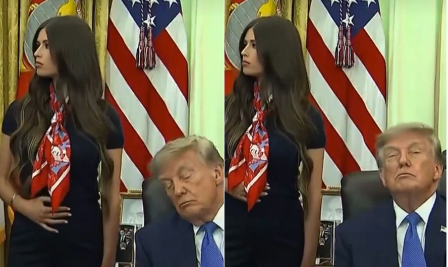 Jayme Franklin ao lado de Donald Trump no Salão Oval da Casa Branca