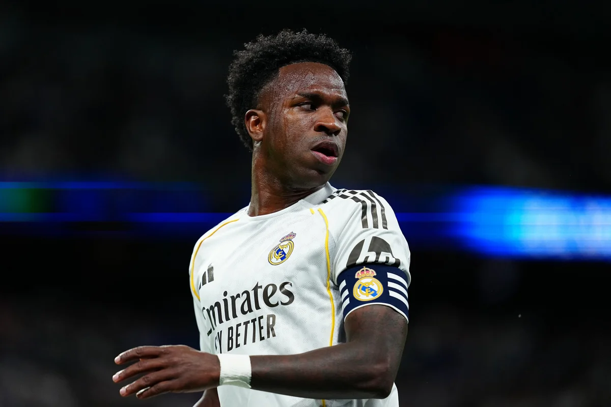 Vini Jr. durante partida pelo Real Madrid