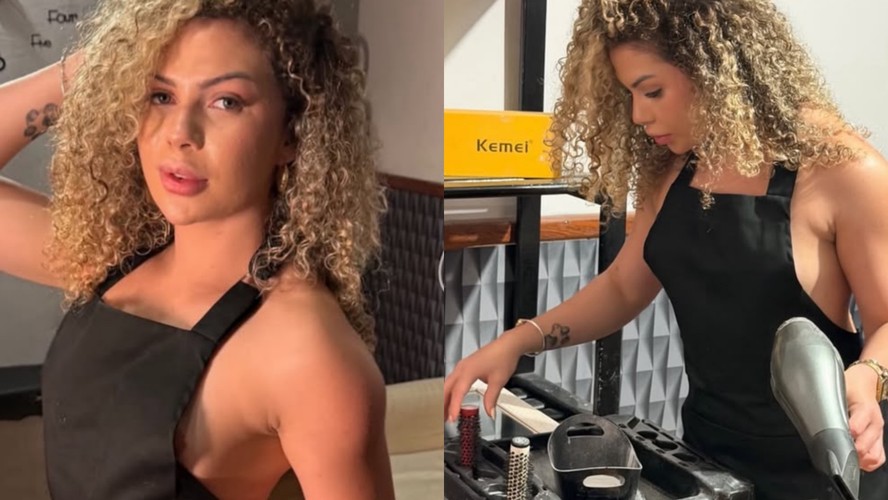 Daniella Motta, criadora de uma barbearia nudista em Florianópolis
