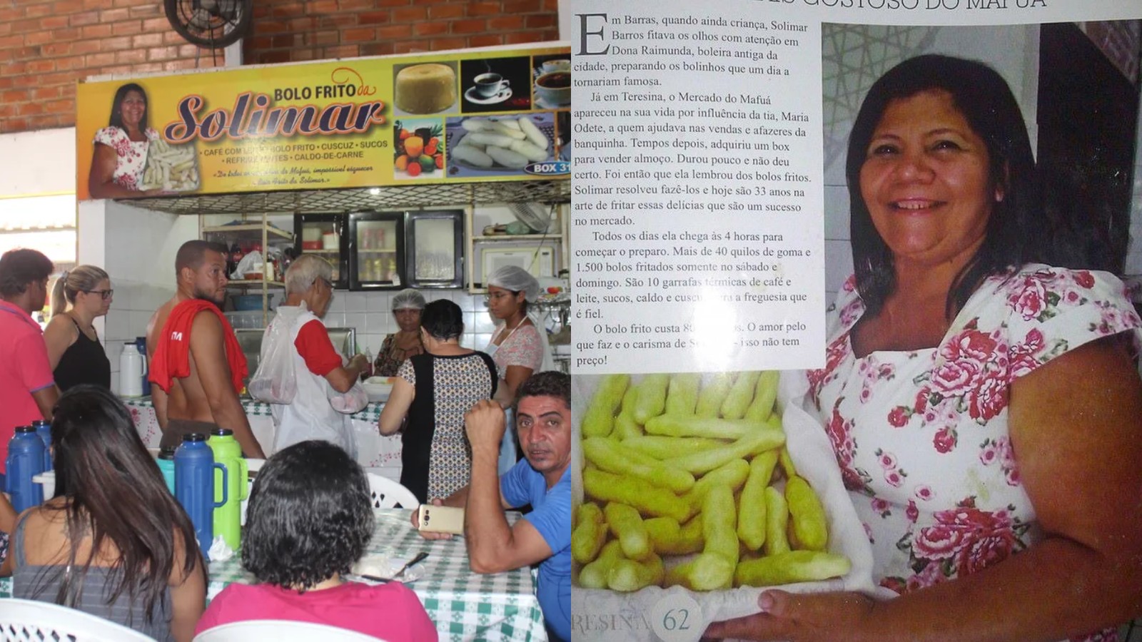Solimar do Bolo Frito, comerciante do Mercado do Mafuá em Teresina