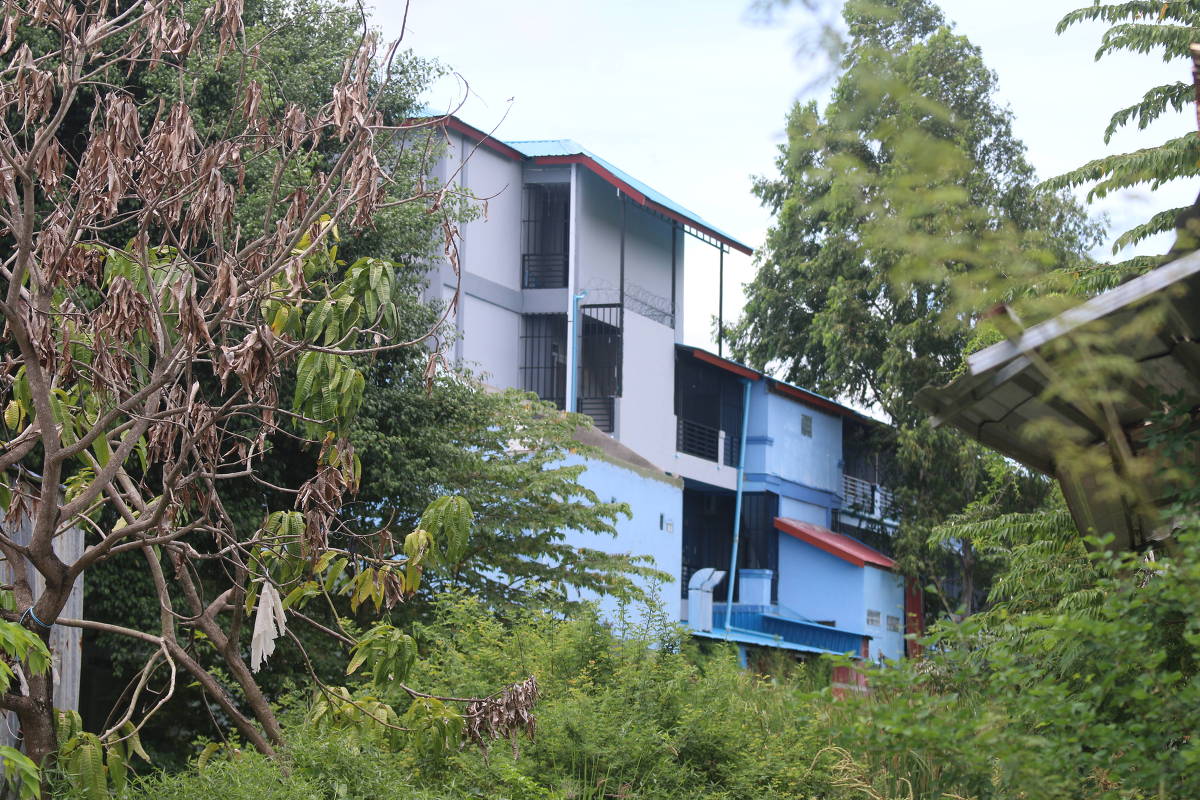 Prédio de complexo de golpes em Poipet, no Camboja