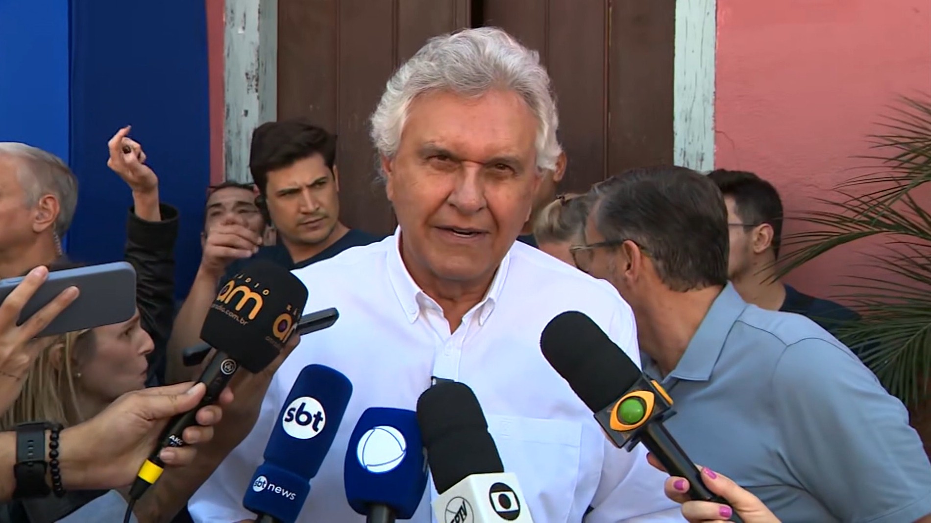 Ronaldo Caiado durante entrevista em Campinas