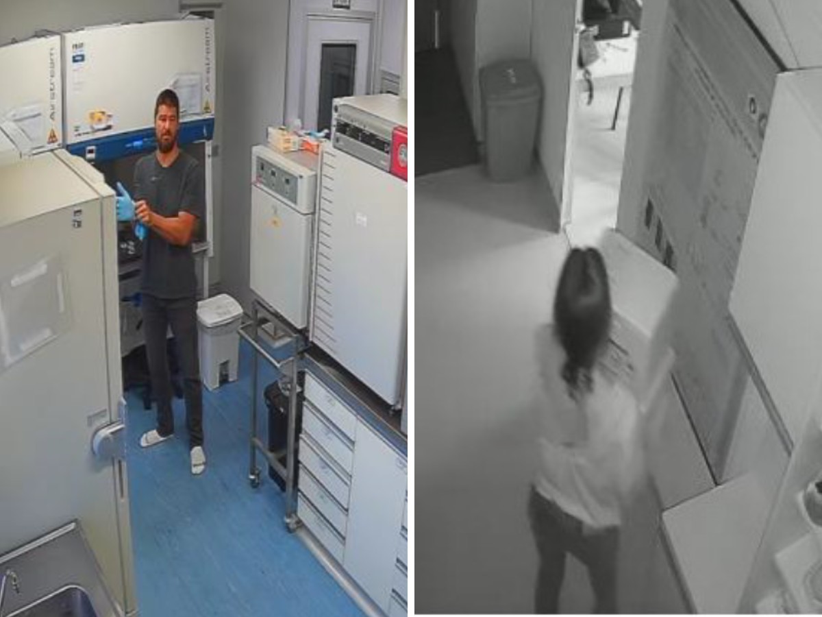 Michael Edward Miller e Soledad Palameta Miller em registros de segurança