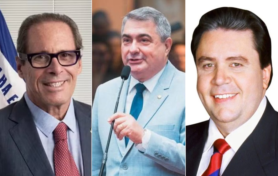 Montagem com candidatos das eleições de 2026