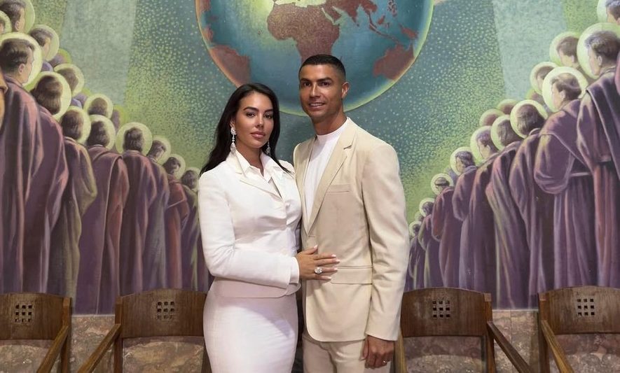 Cristiano Ronaldo e Georgina Rodríguez no casamento