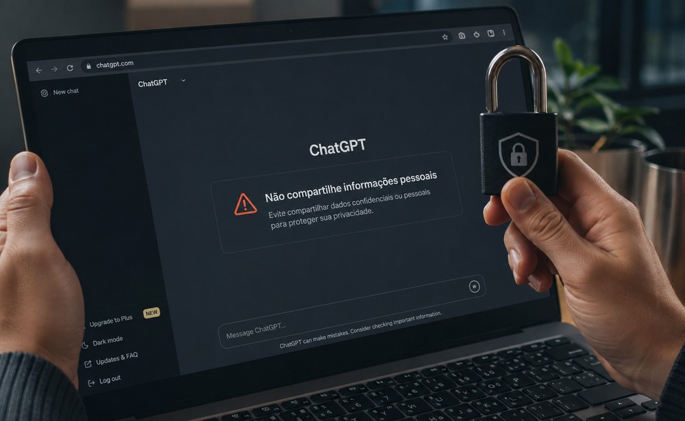 Mensagens e arquivos enviados ao ChatGPT podem conter informações pessoais