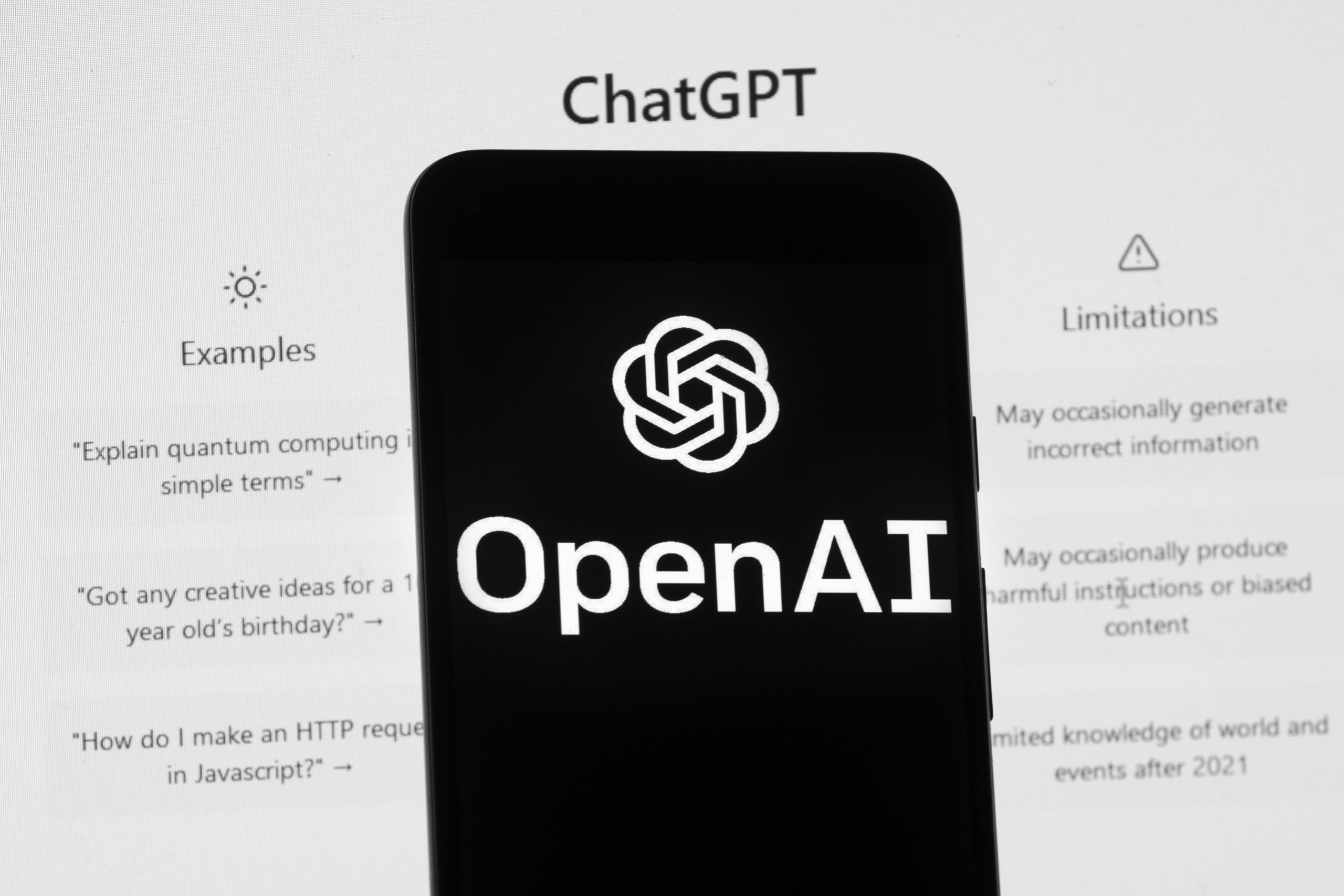Tela do ChatGPT em um celular