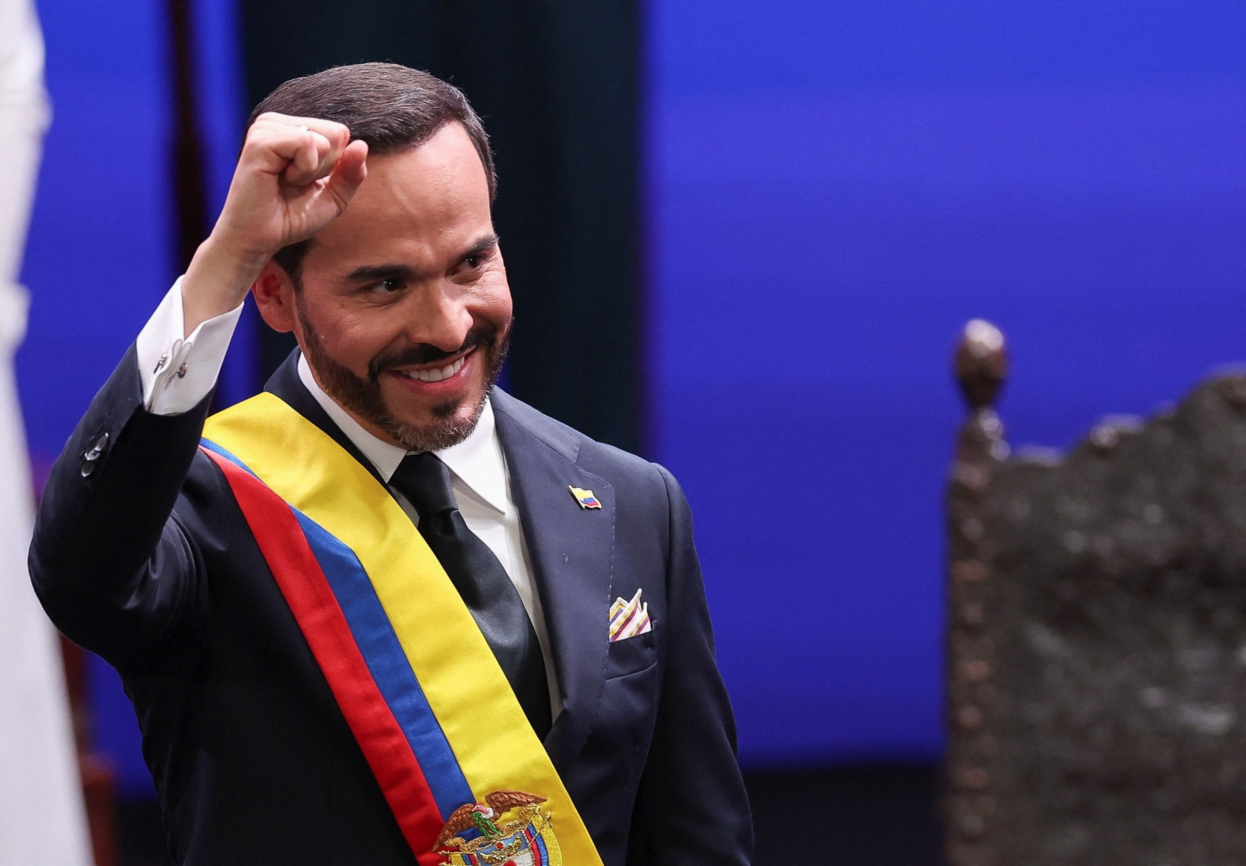 Abelardo de la Espriella durante cerimônia de posse