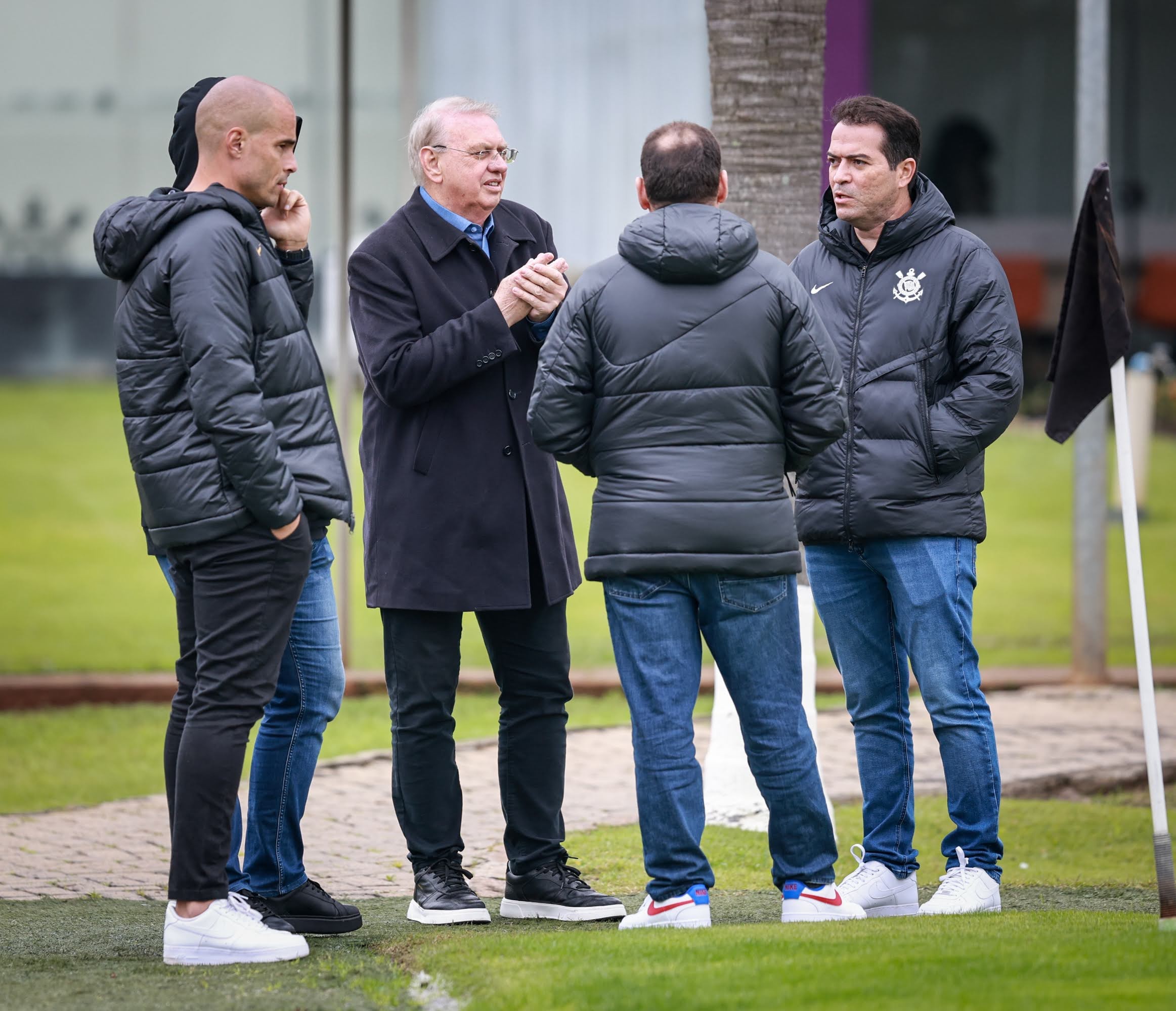 Osmar Stabile e Marcelo Paz, dirigentes do Corinthians