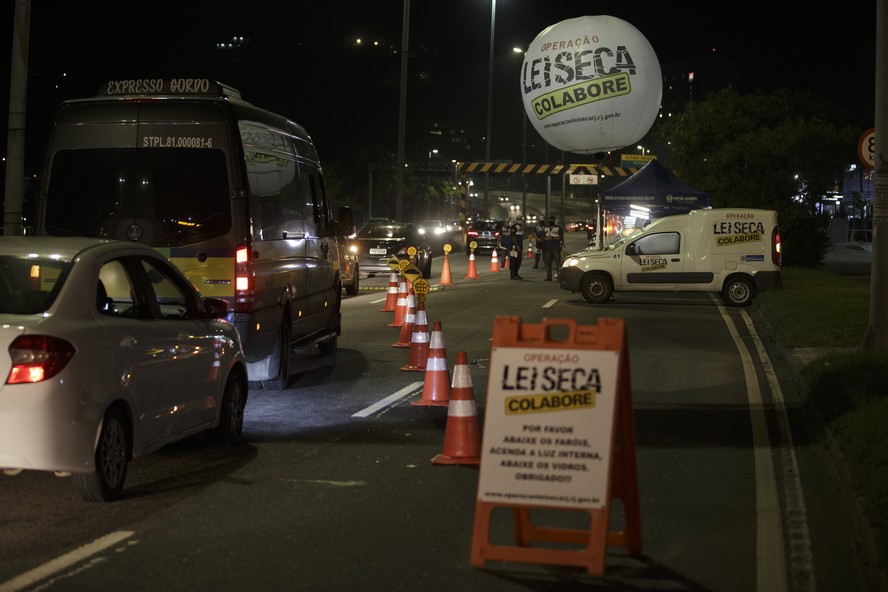 Fiscalização da Lei Seca em via urbana