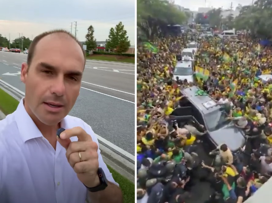 Eduardo Bolsonaro em publicação nas redes sociais