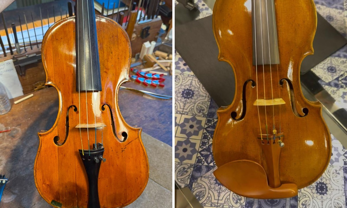 Violinos da violinista Elisa Fukuda