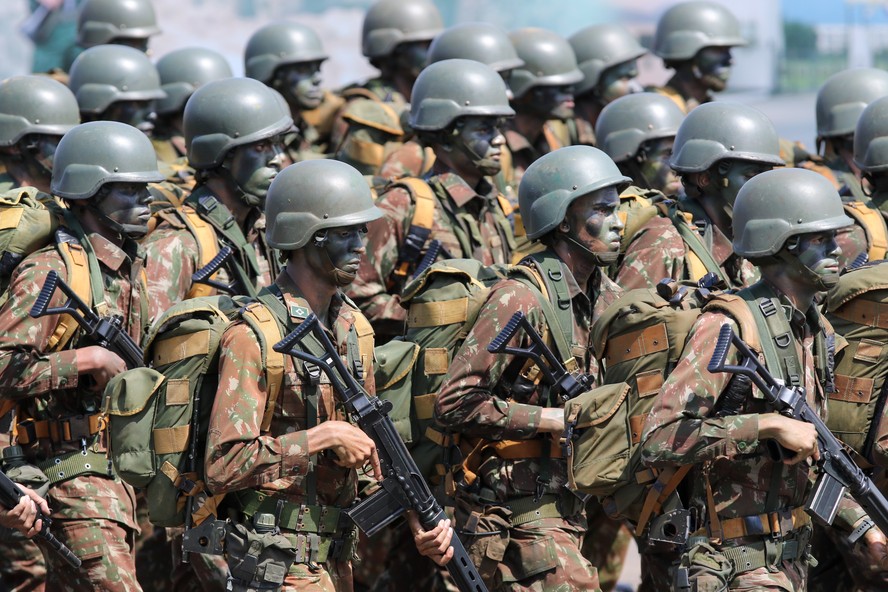 Militares durante evento em Brasília