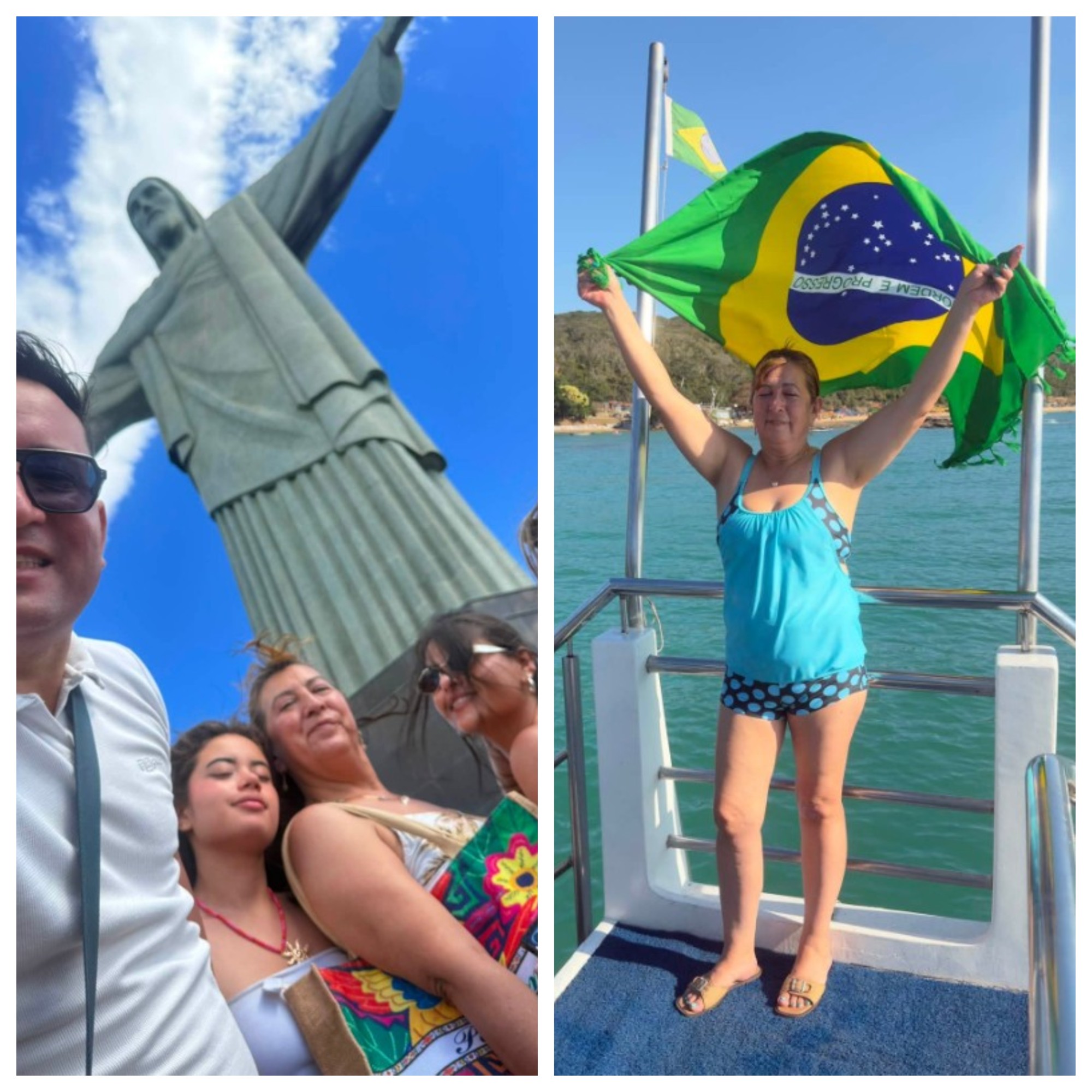 Família colombiana durante viagem turística ao Rio de Janeiro