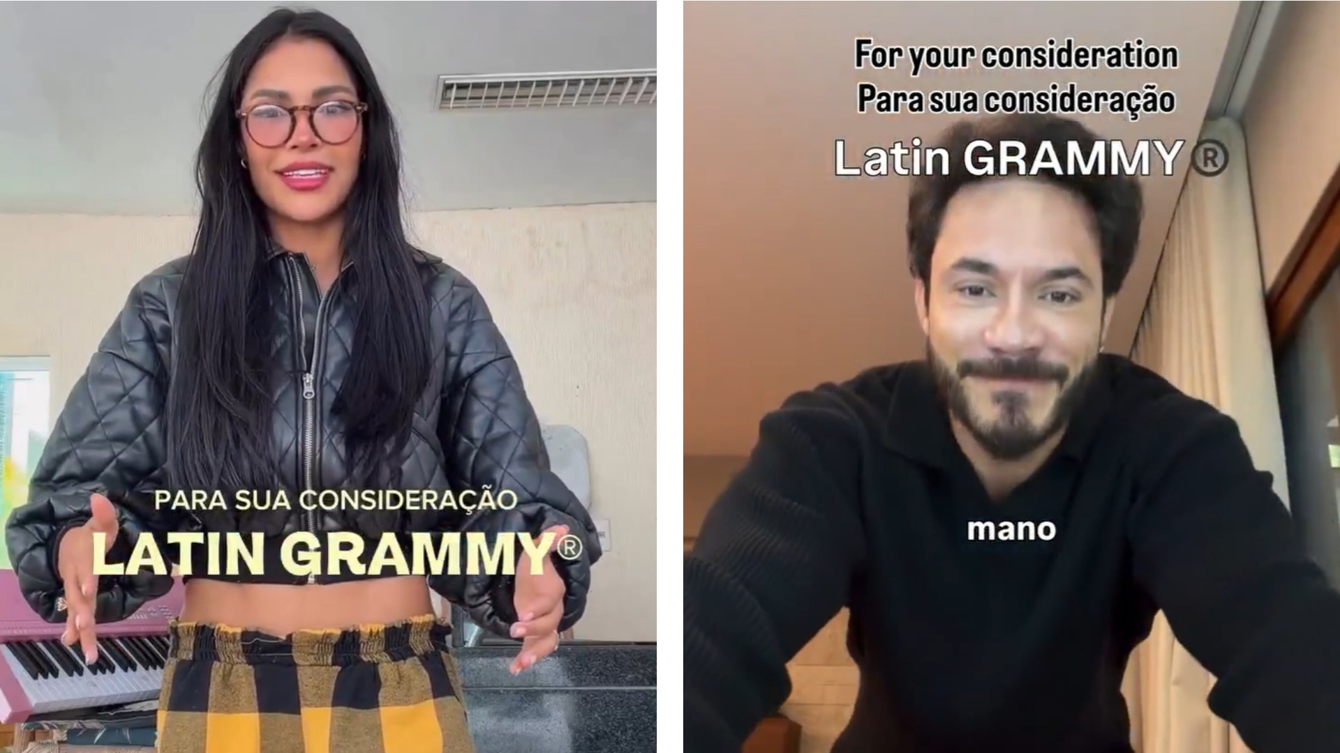 Flay e Eliezer em publicações nas redes sociais