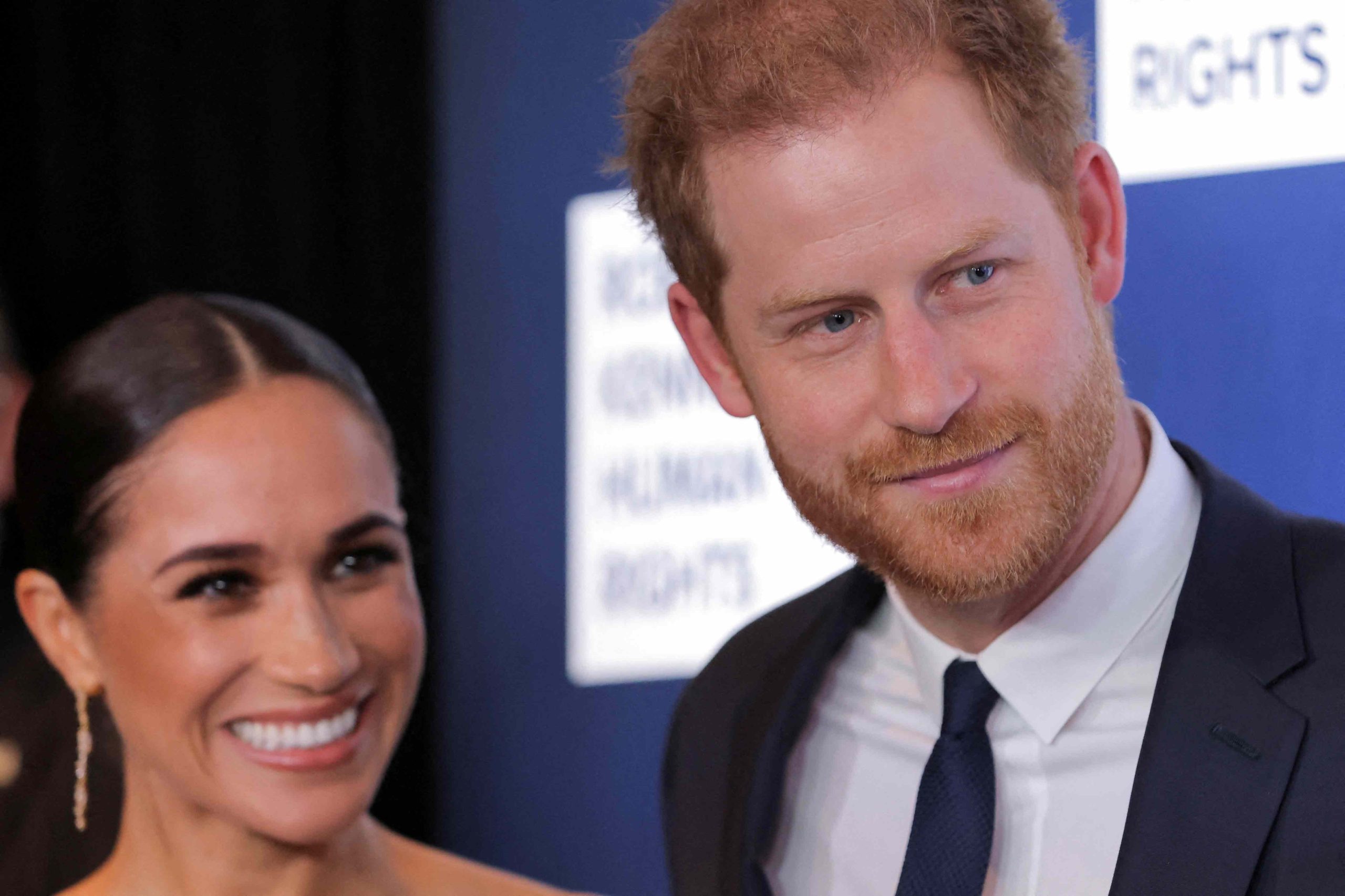 Príncipe Harry e Meghan Markle no gala Ripple of Hope, em dezembro de 2022