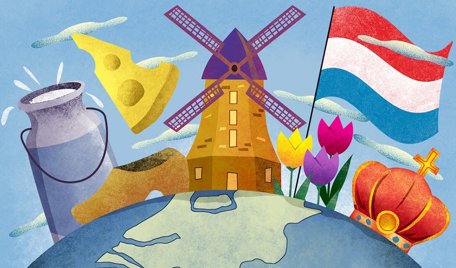 Ilustração sobre viver na Holanda