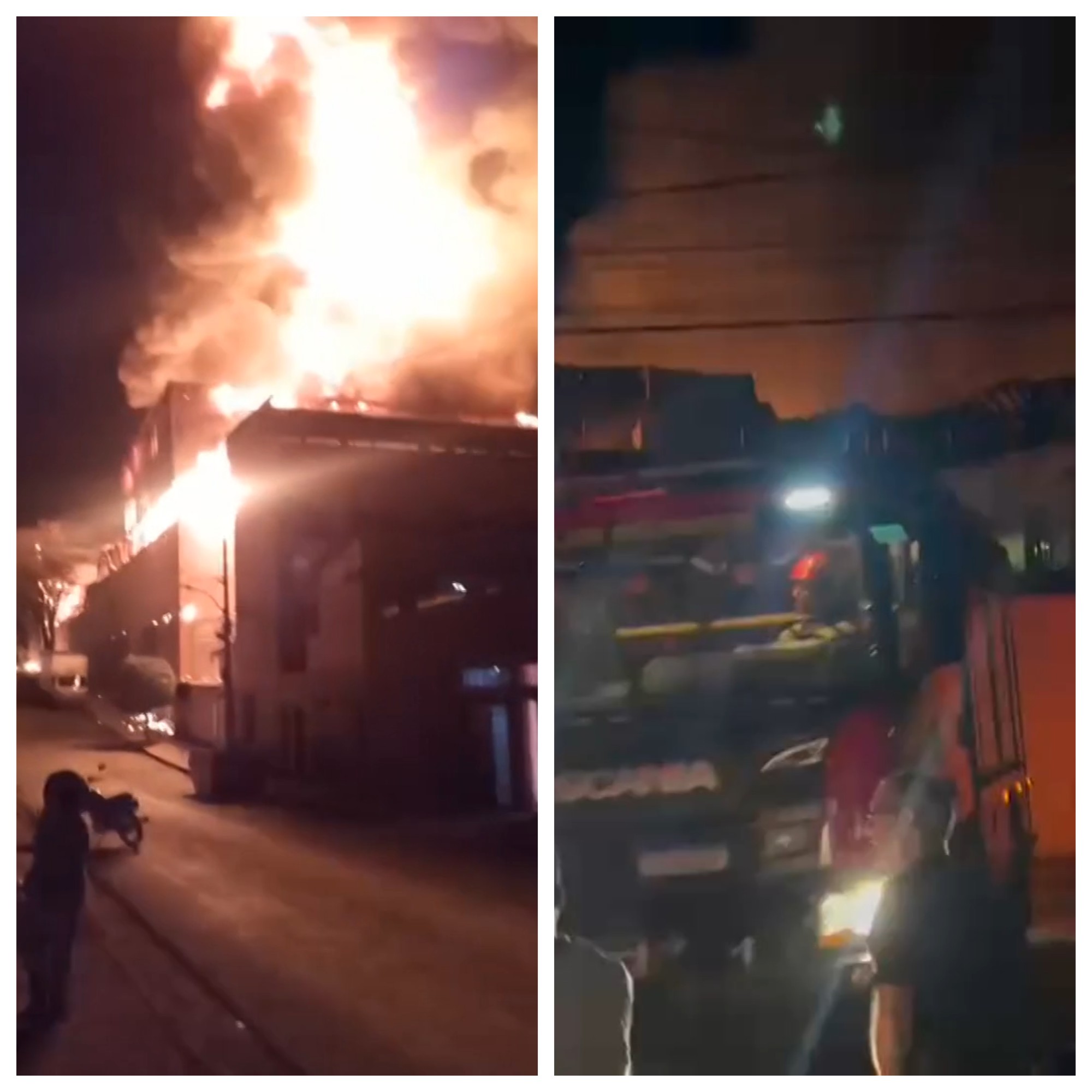Incêndio atinge galpão de fábrica de eletrodomésticos em Belo Horizonte. Foto: Reprodução