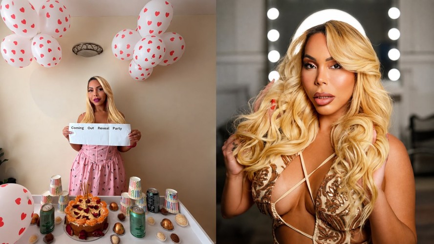 Suellen Carey durante celebração organizada para amigo