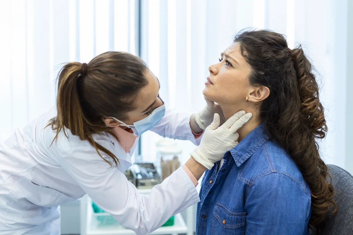 Representação de gânglios linfáticos no corpo humano