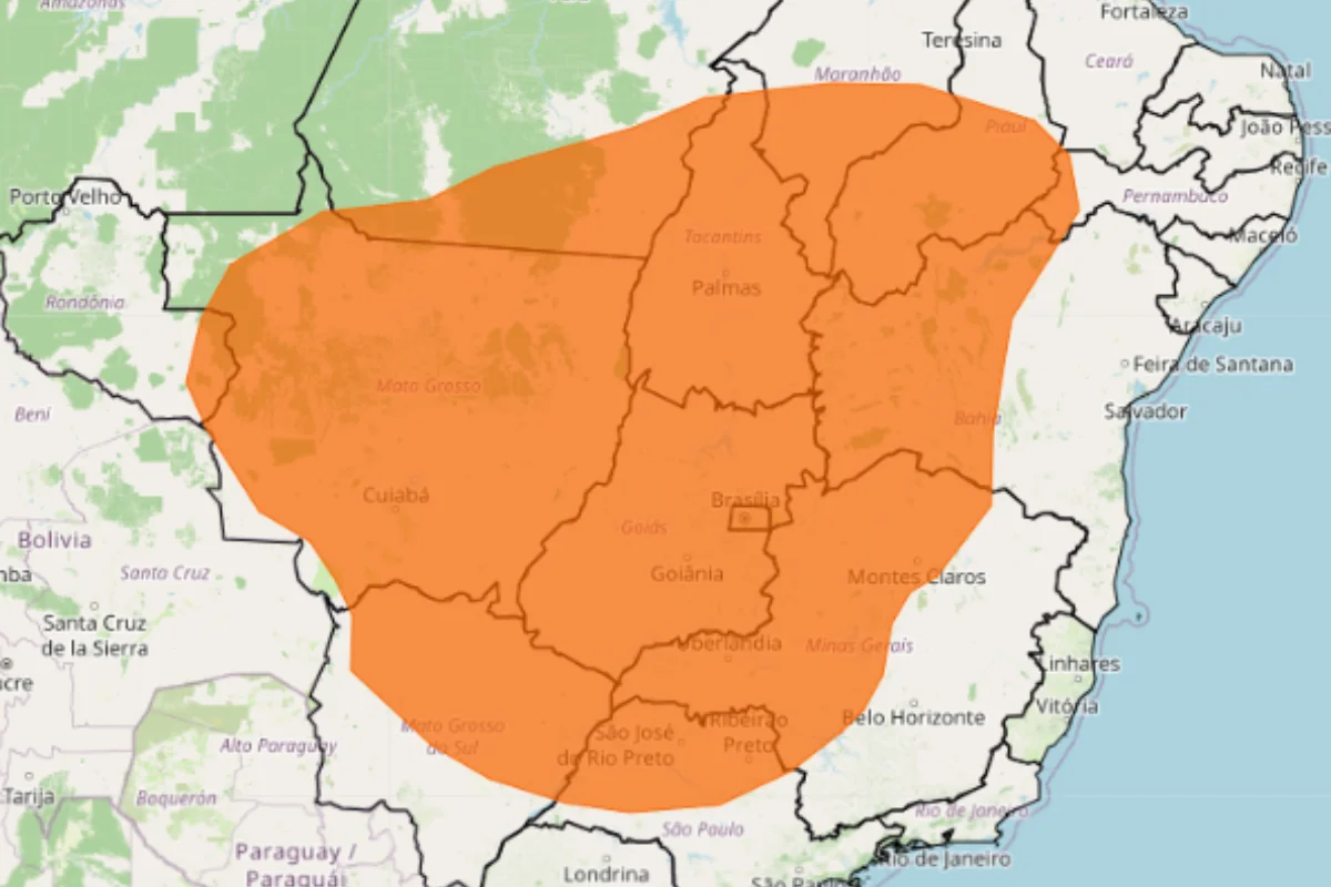 Mapa do Inmet indica alerta de baixa umidade no Brasil