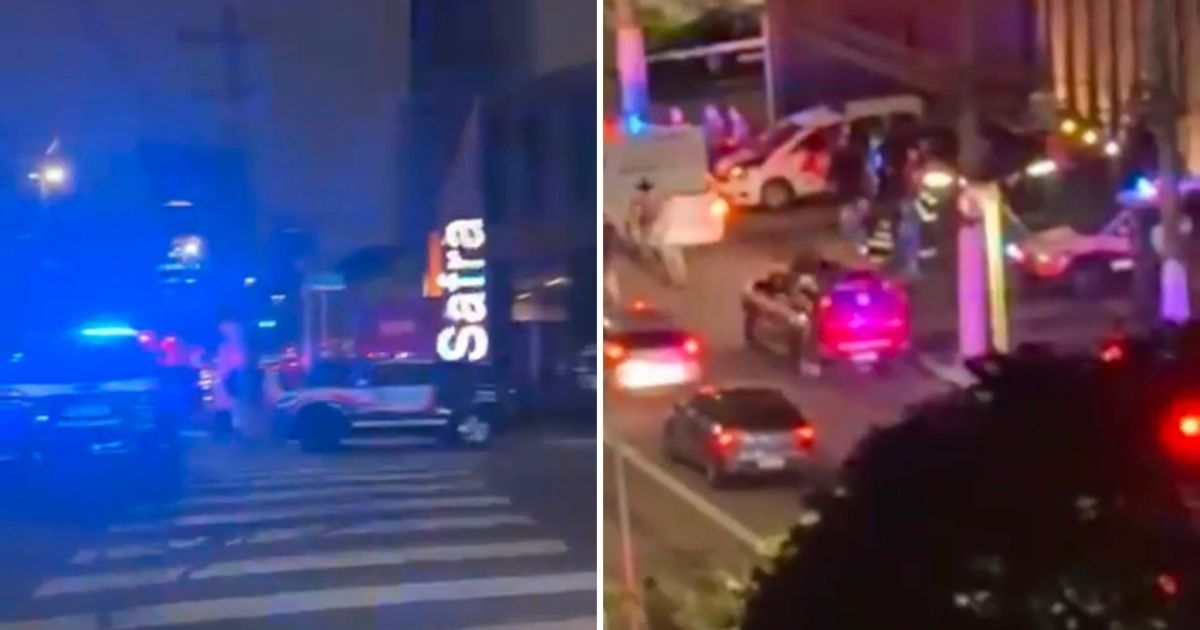 Viaturas policiais na Avenida Engenheiro Luís Carlos Berrini, em São Paulo