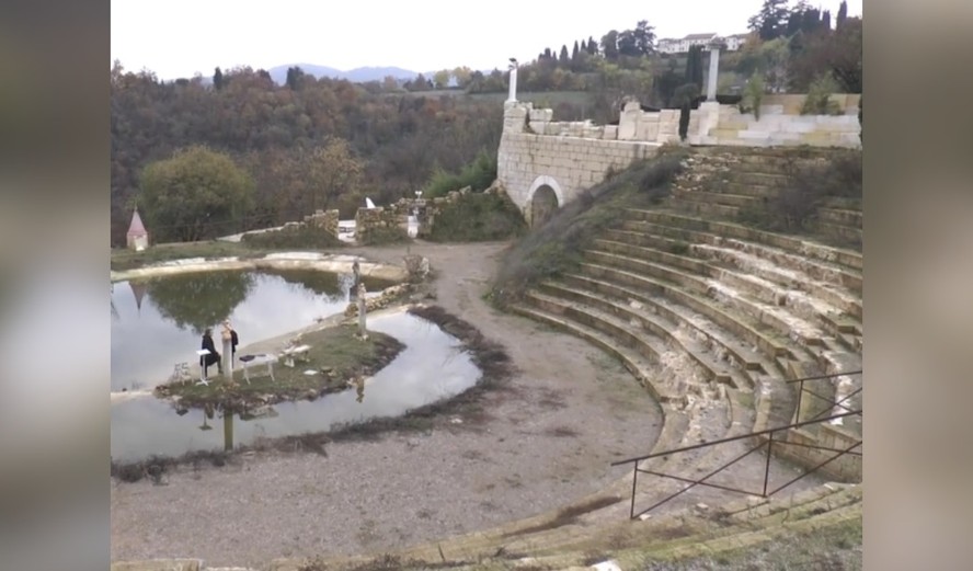 Estruturas do chamado Anfiteatro de Beric nas colinas de Vicenza