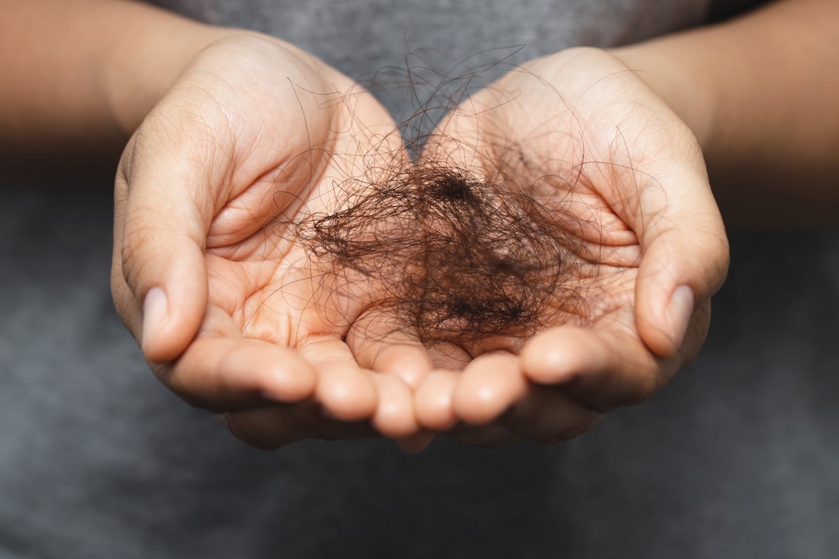 Cabelo durante a lavagem