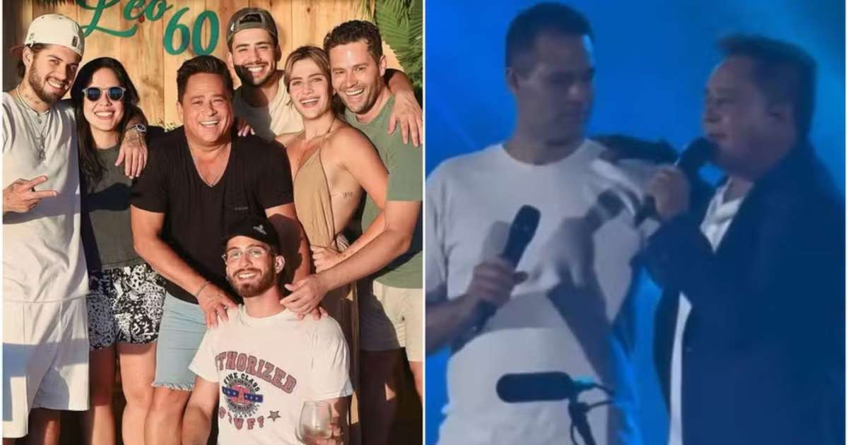 Leonardo durante apresentação musical