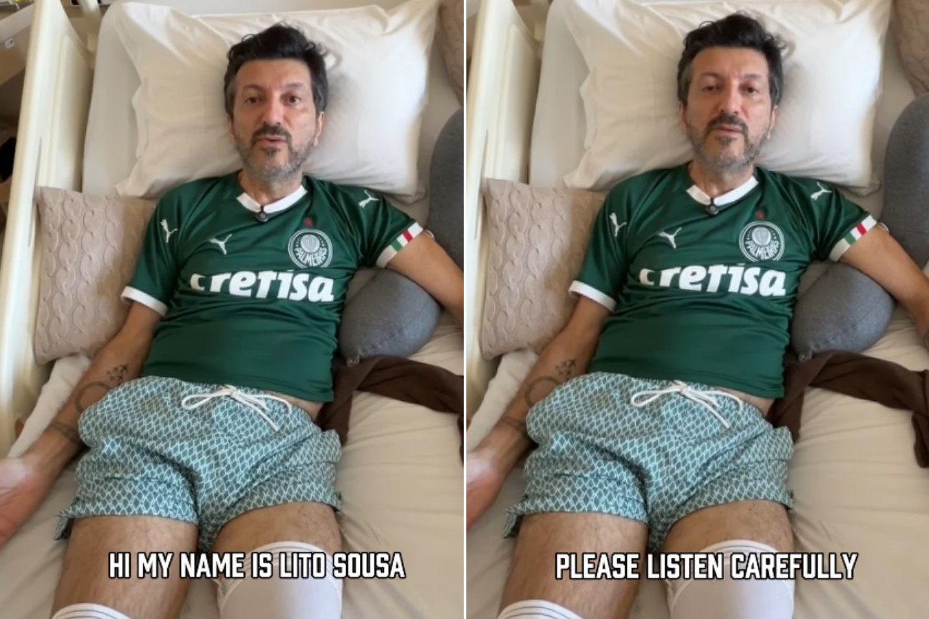 Lito Sousa em vídeo publicado no Instagram