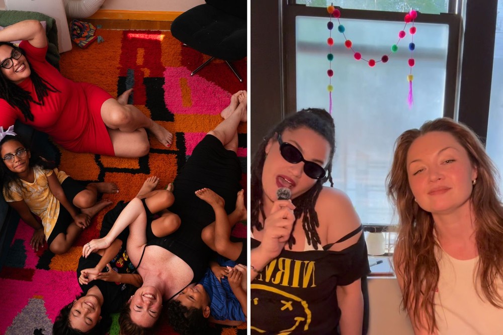 Bernie Sinclaire e Anabelle Gonzalez com os três filhos