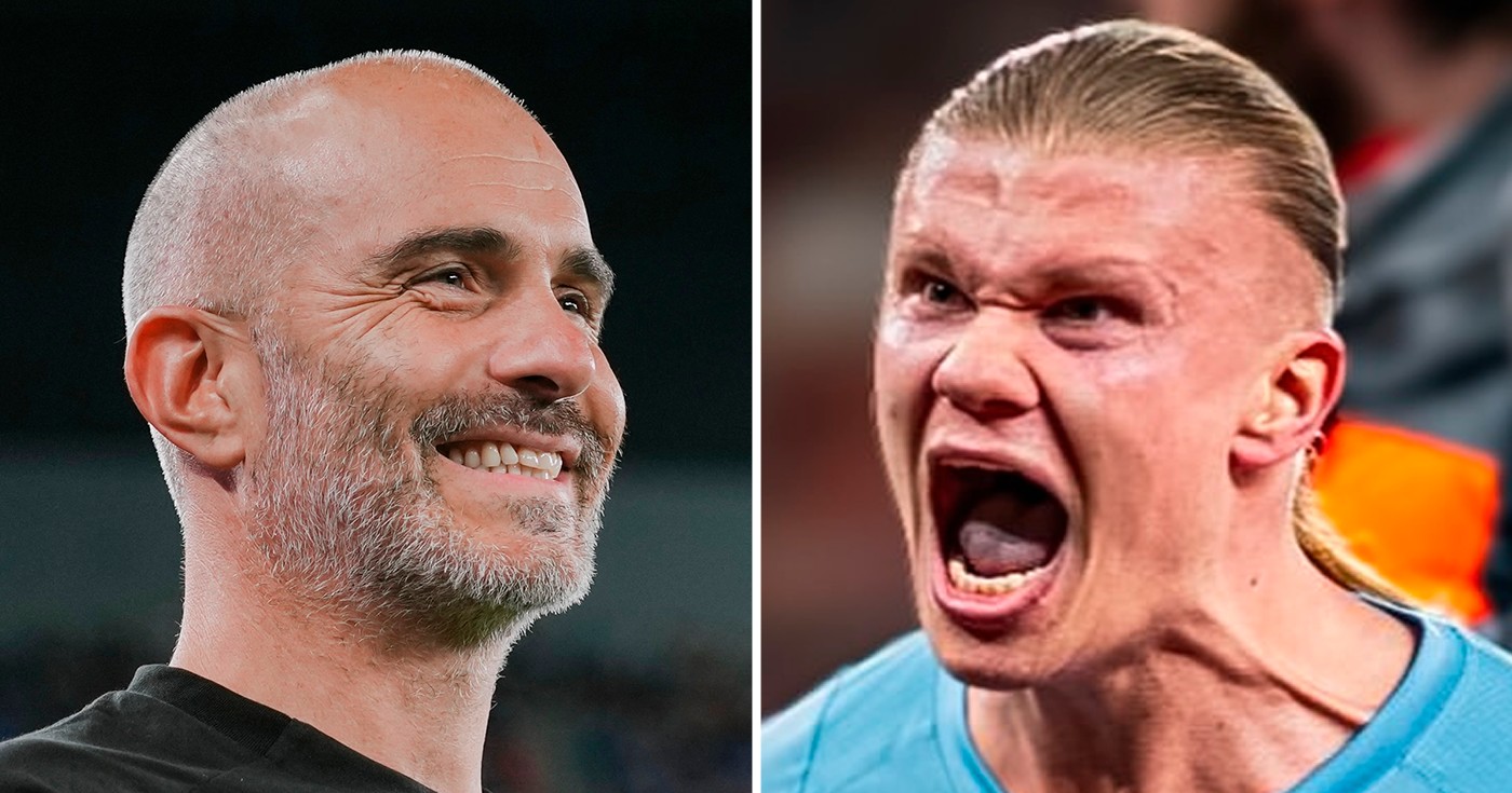 Enzo Maresca e Erling Haaland