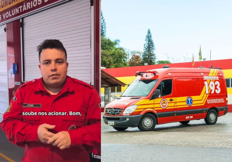 Maria Martina, menina de 7 anos que chamou os bombeiros para socorrer o avô