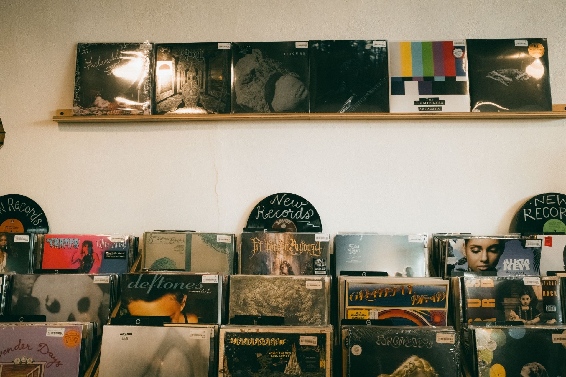 Discos de vinil em loja especializada