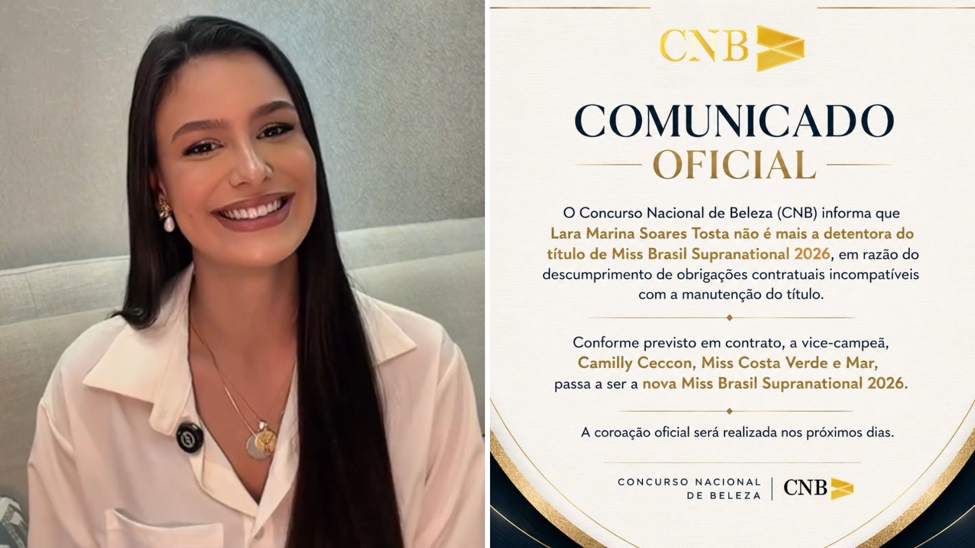 Lara Marina Tosta, ex-Miss Brasil Supranational 2026