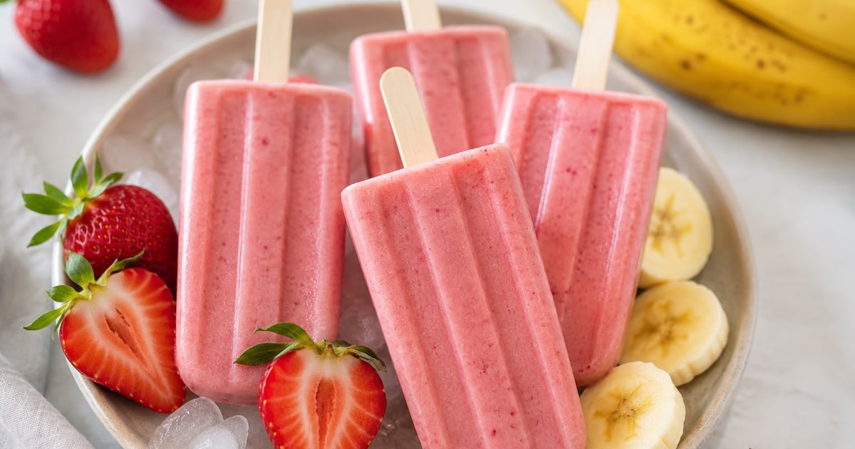 Picolés de frutas preparados sem açúcar