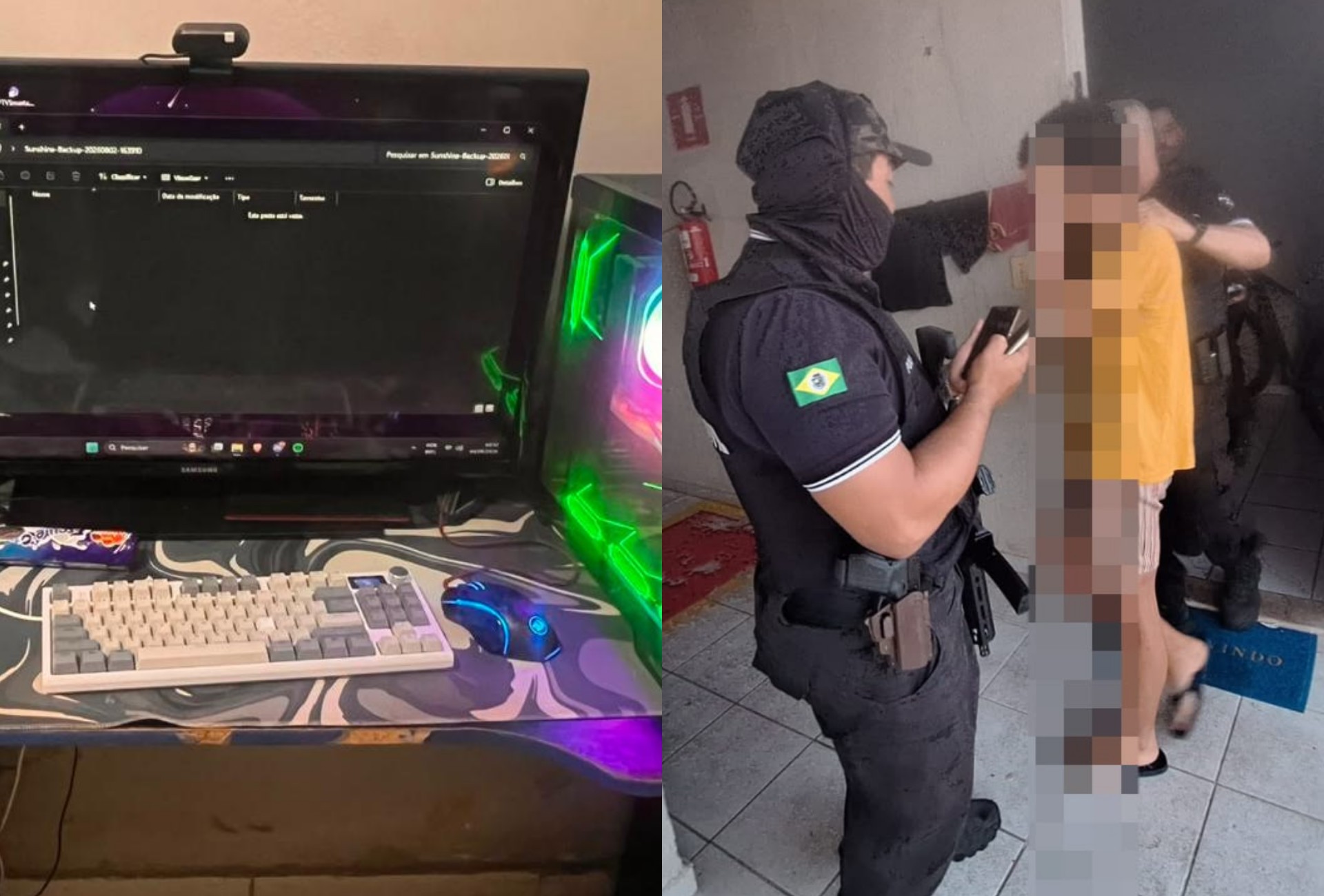 Material da Polícia Civil de Mato Grosso do Sul sobre a operação