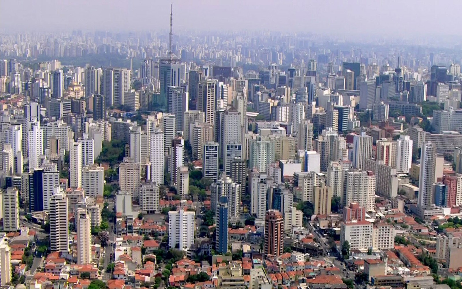 Vista aérea da região central de São Paulo