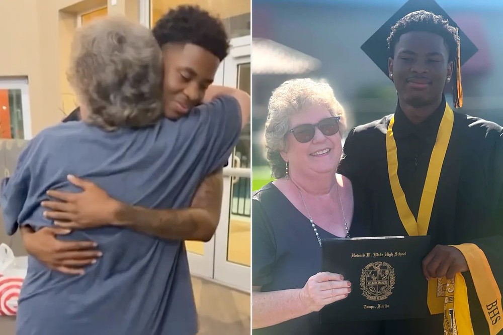 Denise Crocker e Jordan Hodges juntos