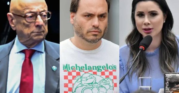 Esperidião Amin, Carlos Bolsonaro e Caroline de Toni